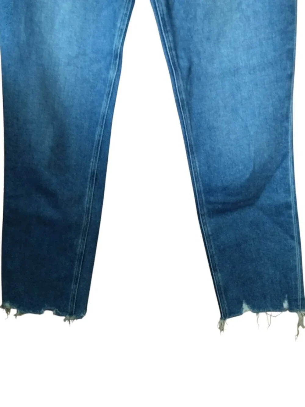 PAIGE Sarah Slim Crop Skysong Wash Size 29 Destroyed Hem Casual Denim Jeans